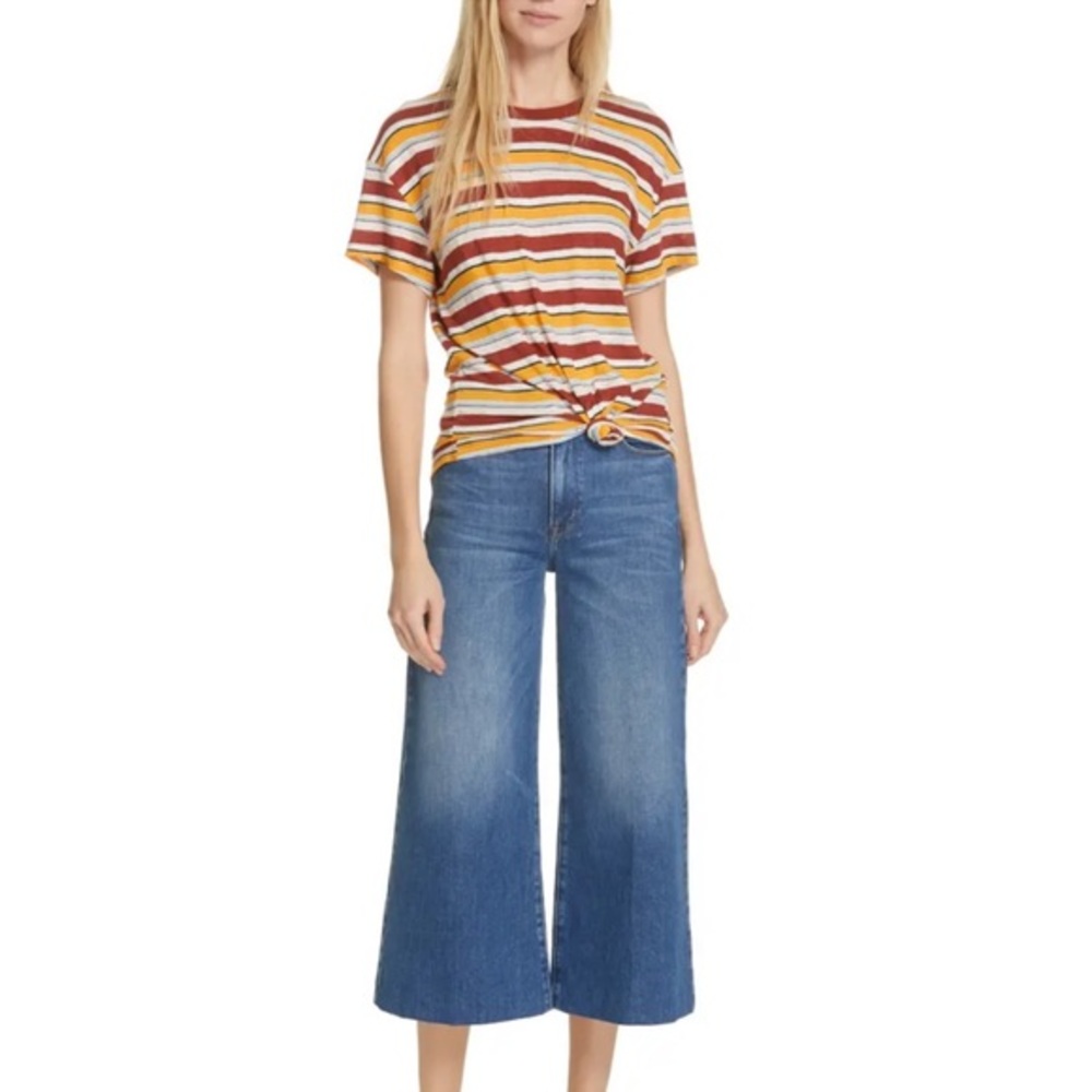 FRAME Wear Thin Striped Tee Sunrise Multi - Picture 6 of 16